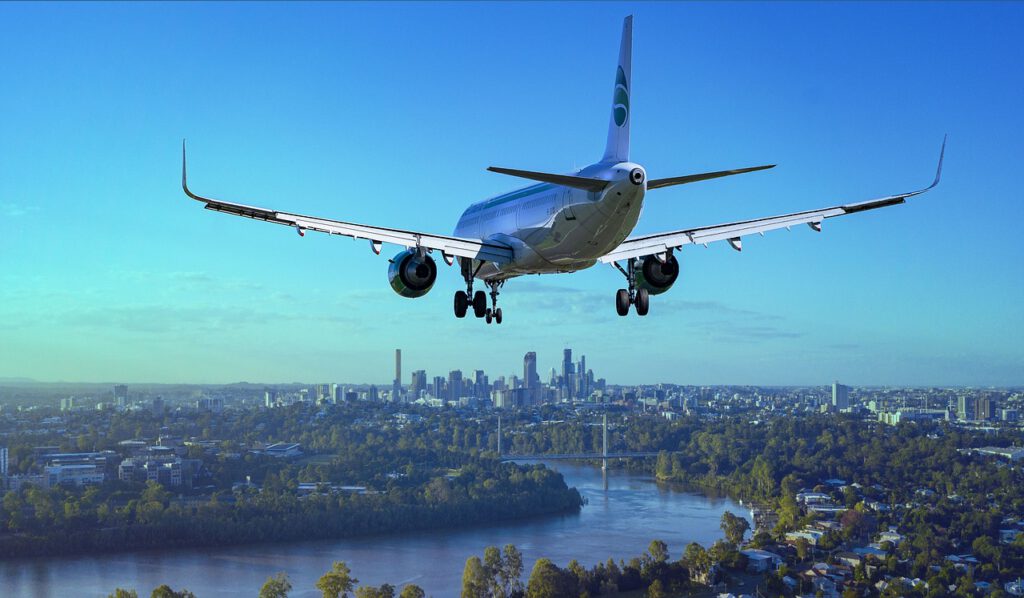 airplane, flight, city, landing, river, boeing, aircraft, plane, travel, flying, nature, sky, passenger aircraft, airliner, aviation, arrival, transport, skyscrapers, urban, airplane, airplane, airplane, airplane, airplane, flight, plane, plane, plane, plane